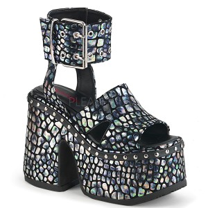Argent 12,5 cm Demonia CAMEL-102 sandales plateforme lolita
