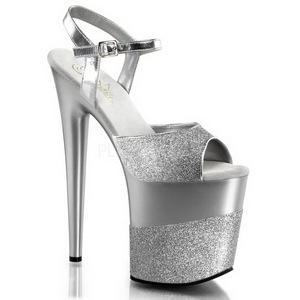 Argent Scintillement 20 cm Pleaser FLAMINGO-809-2G Talons Aiguilles Plateforme