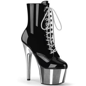 Argent Verni 18 cm ADORE-1020 bottines plateforme chrome pour femmes