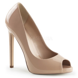 Beige Verni 13 cm SEXY-42 Chaussures Escarpins Classiques