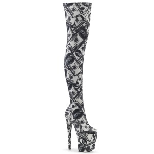 Billets dun dollar 20 cm FLAMINGO-3000DP bottes overknee plateforme de pole dance