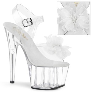 Blanc 18 cm ADORE-708BFL sandales pleaser plateforme
