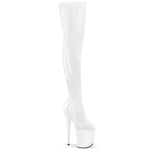 Blanc 20 cm FLAMINGO-3000 Cuissardes Bottes Plateforme