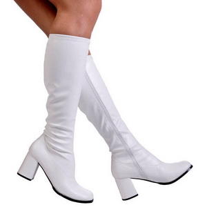 Blanc Mat 7,5 cm GOGO-300 Bottes Femmes pour Hommes