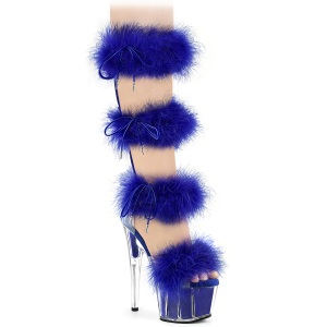 Bleu 18 cm ADORE-728F sandales  talons hauts et plumes pole dance