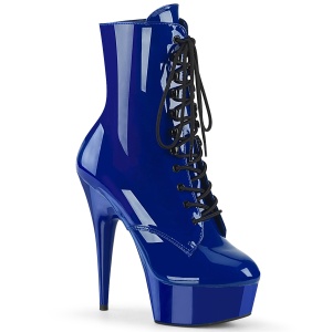 Bleu Verni 15 cm Pleaser DELIGHT-1020 bottines de pole dance