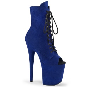 Bleu faux suede 20 cm FLAMINGO-1021FS bottines de pole dance