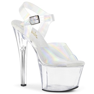 Chaussure hologramme talon haut plateforme 18 cm SKY-308N JELLY-LIKE matriau extensible