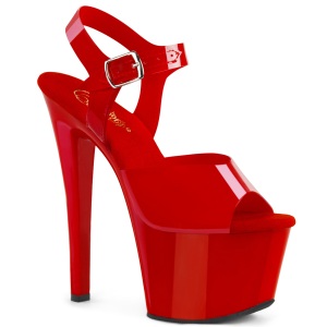 Chaussure rouge talon haut plateforme 18 cm SKY-308N JELLY-LIKE matriau extensible