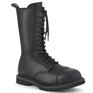 Cuir Vegan RIOT-14 bottes  cap d acier - bottes de combat demonia