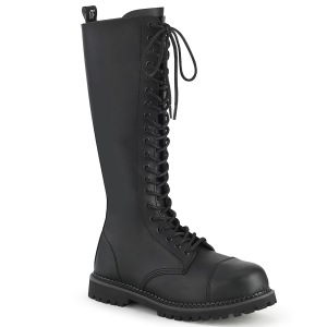 Cuir Vegan RIOT-20 bottes  cap d acier - bottes de combat demonia