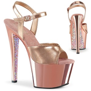 Dore chrome plateforme 18 cm SKY-309TTG talons hauts pleaser