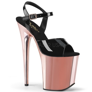 Dore chrome plateforme 20 cm FLAMINGO-809 talons hauts pleaser