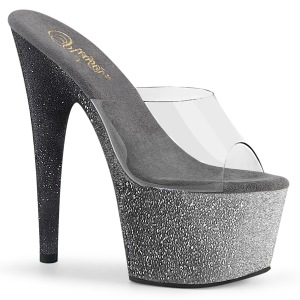Glitter plateforme 18 cm ADORE-701OMBRE mules talons hauts de pole dance