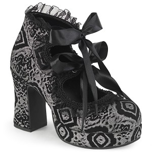 Gris 9,5 cm DEMONIA GOTHIKA-53 chaussures plateforme gothique