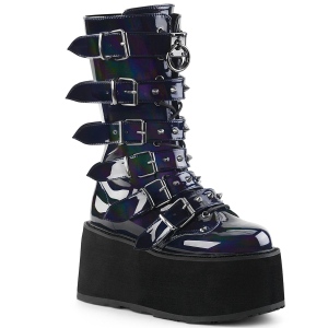 Hologramme 9 cm DAMNED-225-2 plateformes bottes  boucles pour femmes