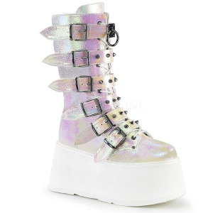 Hologramme 9 cm DAMNED-225 plateformes bottes  boucles pour femmes