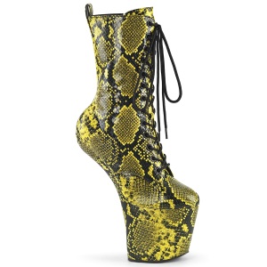 Jaune motif serpent 20 cm CRAZE-1040SP pony bottines de pole dance