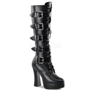 Mat 13 cm ELECTRA-2042 plateformes bottes  boucles pour femmes