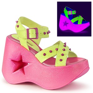 Neon 13 cm Demonia DYNAMITE-02 sandales lolita talons compenses