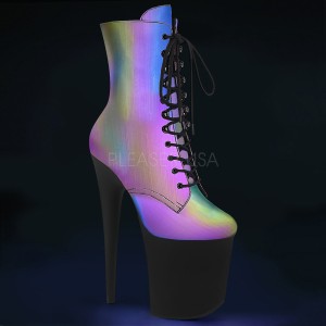 Neon 20 cm Pleaser FLAMINGO-1020REFL bottines de pole dance