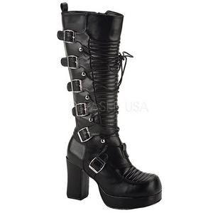 Noir 11,5 cm GOTHIKA-200 bottes lolita gothique semelles paisses