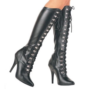 Noir 13 cm SEDUCE-2024 Bottes  Lacets Femmes