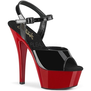 Noir 15 cm Pleaser KISS-209 Rouge Plateforme Talons Hauts