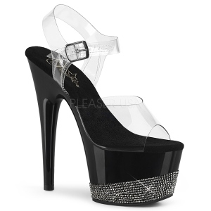 Noir 18 cm ADORE-708-3 chaussures plateforme et talons glitter