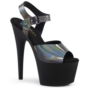 Noir 18 cm ADORE-708N-DT Hologramme talons avec plateforme