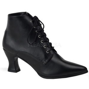 Noir 7 cm VICTORIAN-35 Bottines  Lacets Talons Hauts Femmes