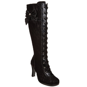 Noir 9,5 cm GLAM-240 bottes pour femmes a talon