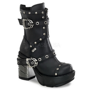 Noir 9 cm SINISTER-201 bottines lolita gothique semelles paisses