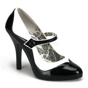 Noir Blanc 11,5 cm rockabilly TEMPT-07 Chaussures pour femmes a talon