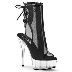 Noir Filet 16 cm Pleaser DELIGHT-1018MSH Plateforme Bottines