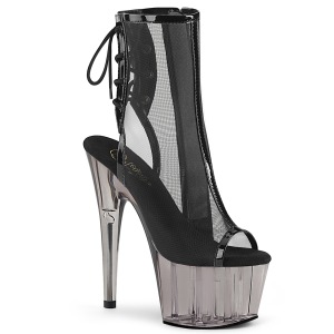 Noir Filet 18 cm Pleaser ADORE-1018MSHT Plateforme Bottines