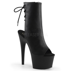 Noir Mat 18 cm Pleaser ADORE-1018 Plateforme Bottines