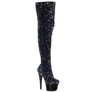 Noir Paillettes 20 cm ADORE-3020 bottes overknee plateforme de pole dance