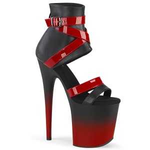 Noir Rouge 20 cm FLAMINGO-800-15 chaussures plateforme et talons