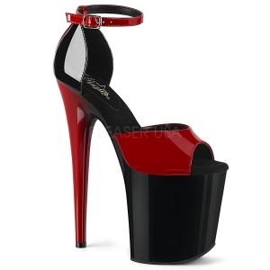 Noir Rouge 20 cm FLAMINGO-889 talons hauts pleaser plateforme