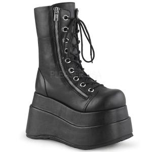 Noir Similicuir 11,5 cm BEAR-265 bottines demonia plateforme