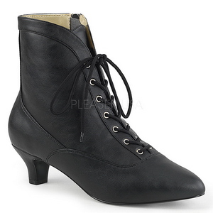 Noir Similicuir 5 cm FAB-1005 grande taille bottines femmes