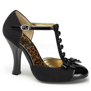 Noir Suede 10 cm SMITTEN-10 Rockabilly escarpins  talons hauts