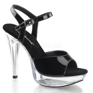 Noir Transparent 13 cm COCKTAIL-509 Plateforme Sandales Hauts Talons