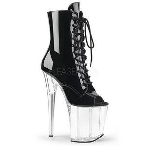 Noir Transparent 20 cm FLAMINGO-1021 bottines plateforme pour femmes