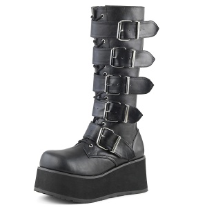Noir Vegan 8,5 cm TRASHVILLE-518 bottes demonia - bottes plateforme unisex