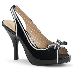 Noir Verni 11,5 cm PINUP-10 grande taille sandales femmes