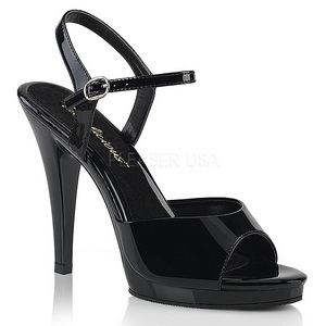 Noir Verni 12 cm FLAIR-409 Sandales Femme a Talon