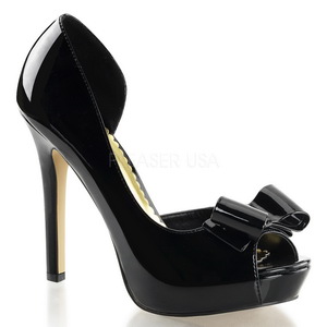 Noir Verni 12 cm LUMINA-32 Chaussures Escarpins de Soirée