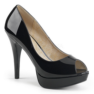 Noir Verni 13,5 cm CHLOE-01 grande taille escarpins femmes